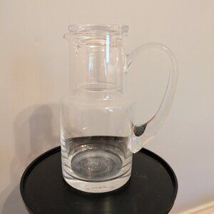 NIB Pottery Barn contemporary bedside carafe with drinking glass